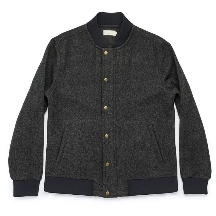 Pocket Plain Stand Collar Vinter Enkelknäppt Jacka