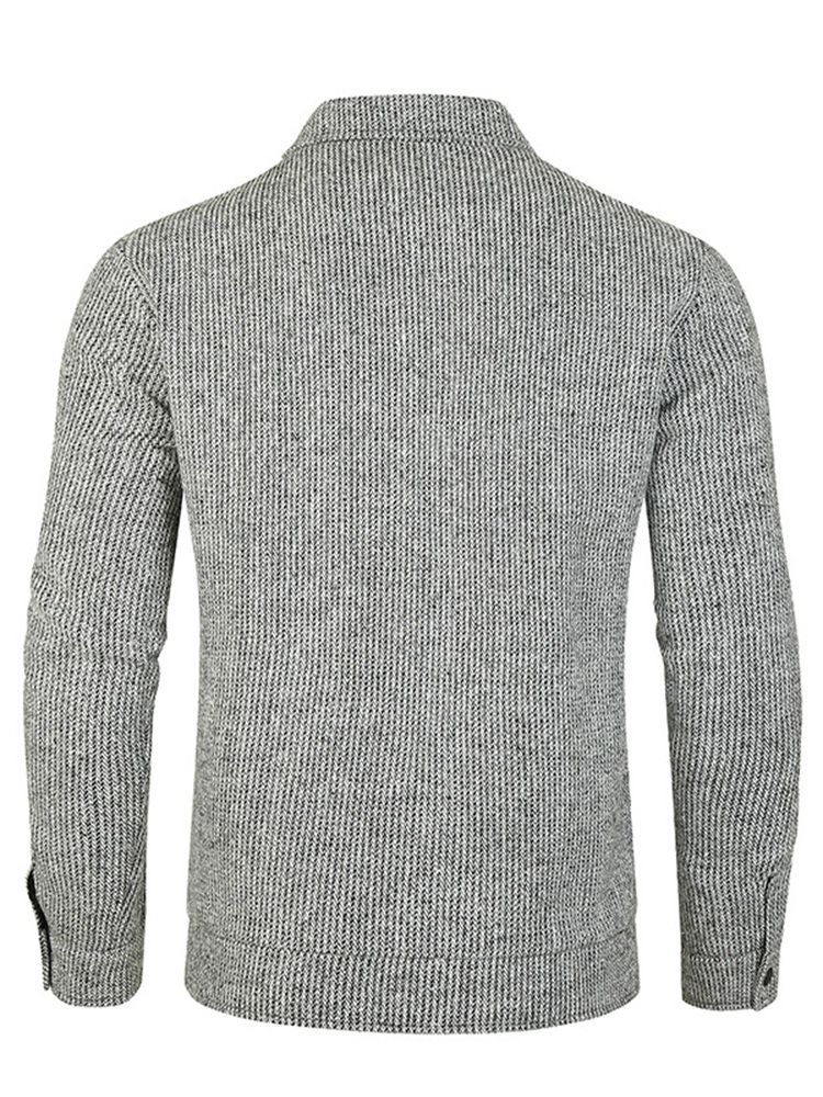 Pocket Stripe Lapel Slim Fall Jacka