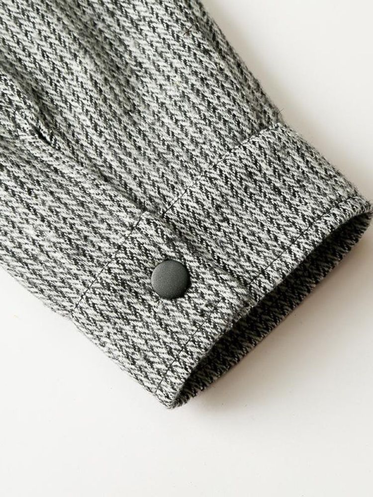 Pocket Stripe Lapel Slim Fall Jacka