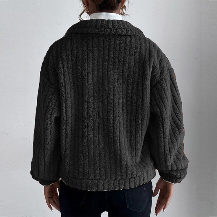 Rak Långärmad Enkelknäppt Lapel Vinterjacka