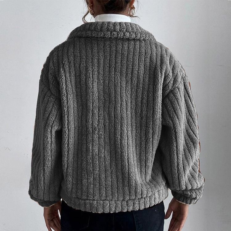 Rak Långärmad Enkelknäppt Lapel Vinterjacka