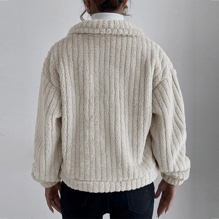 Rak Långärmad Enkelknäppt Lapel Vinterjacka