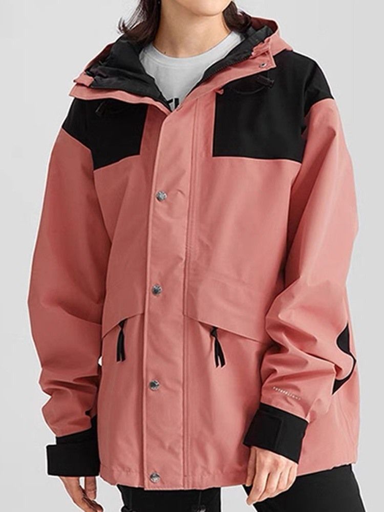 Skidåkning Patchwork Polyester Vattentäta Enkla Unisexöverdelar