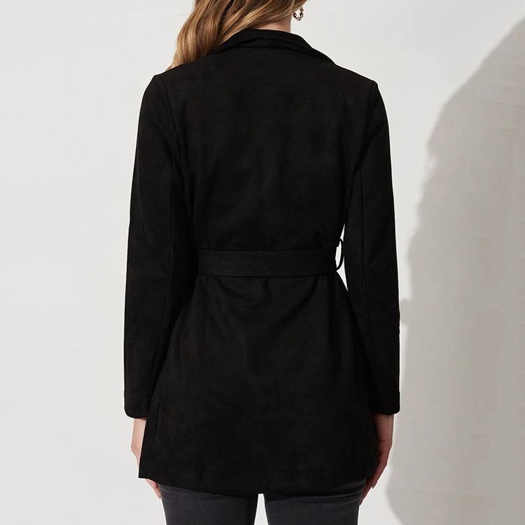 Slimmad Långärmad Fall Lapel Damjacka