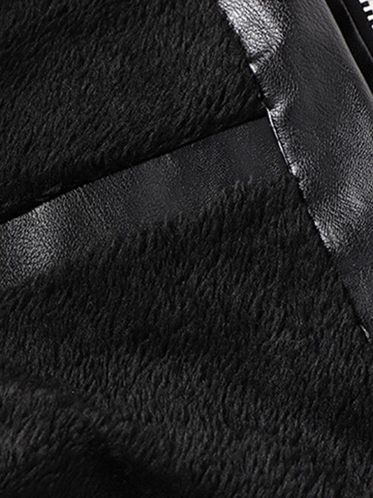 Ståkrage Standard Slim Zipper Läderjacka