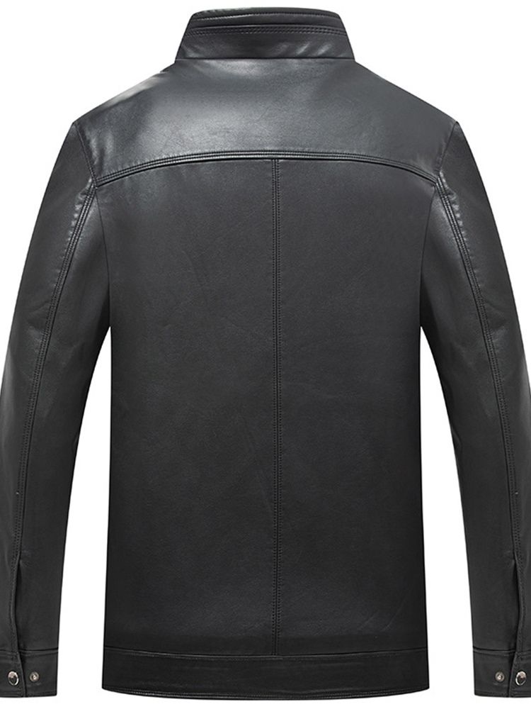 Ståkrage Standard Vanlig European Winter Leather Jacket