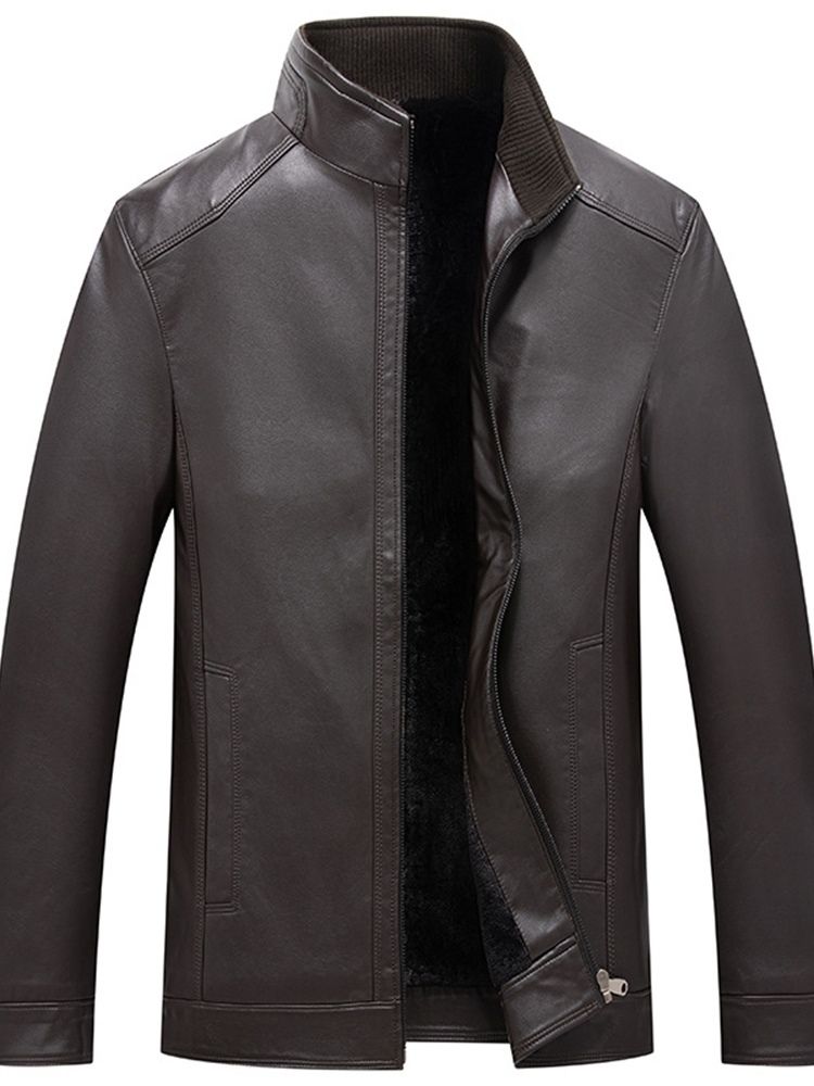 Ståkrage Standard Vanlig European Winter Leather Jacket