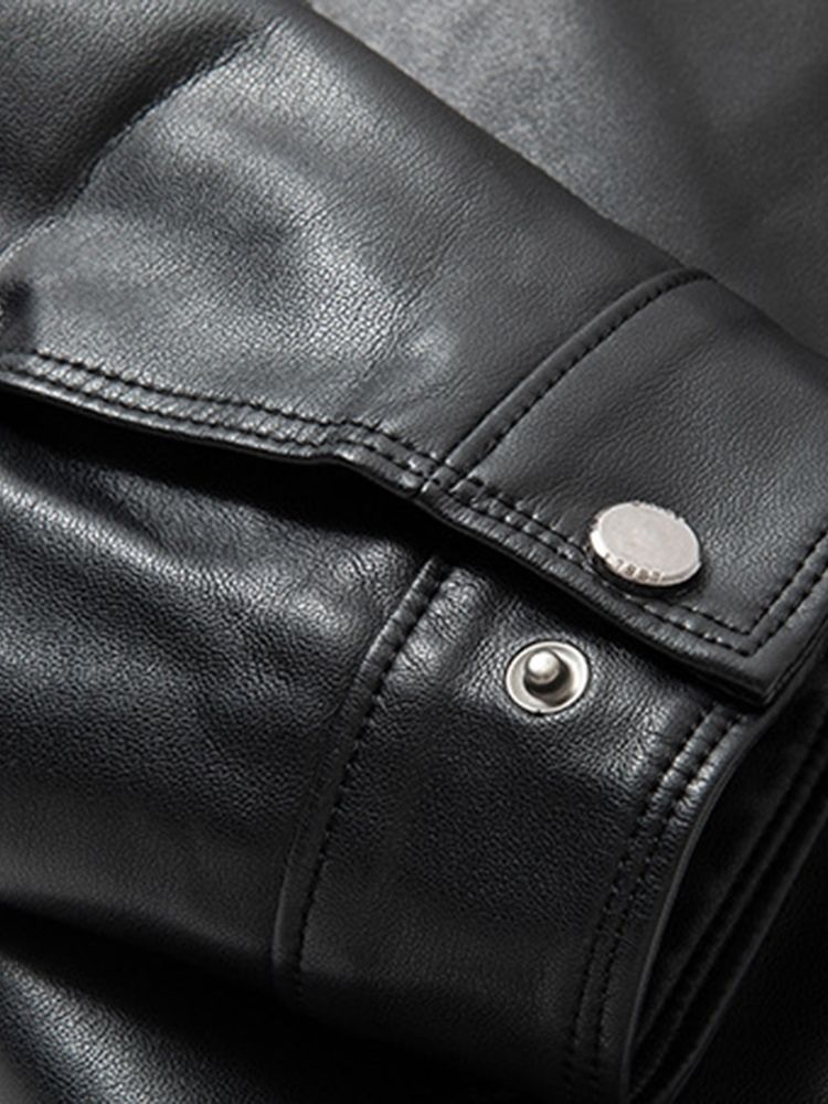 Ståkrage Standard Vanlig European Winter Leather Jacket