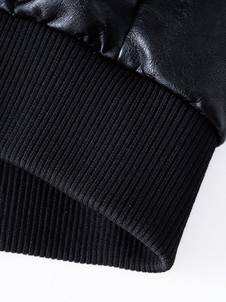 Standard Stativ Krage Slim Vintage Mäns Skinnjacka