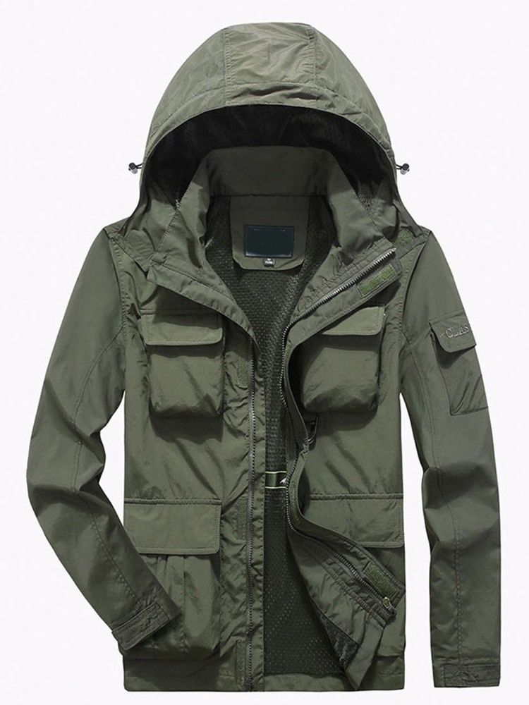 Stativ Krage Plain Pocket Fall Dragkedja Herrjacka