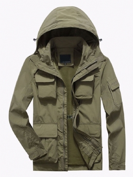 Stativ Krage Plain Pocket Fall Dragkedja Herrjacka
