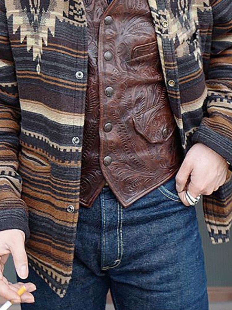 Stripe Lapel European Single Breasted Jacka