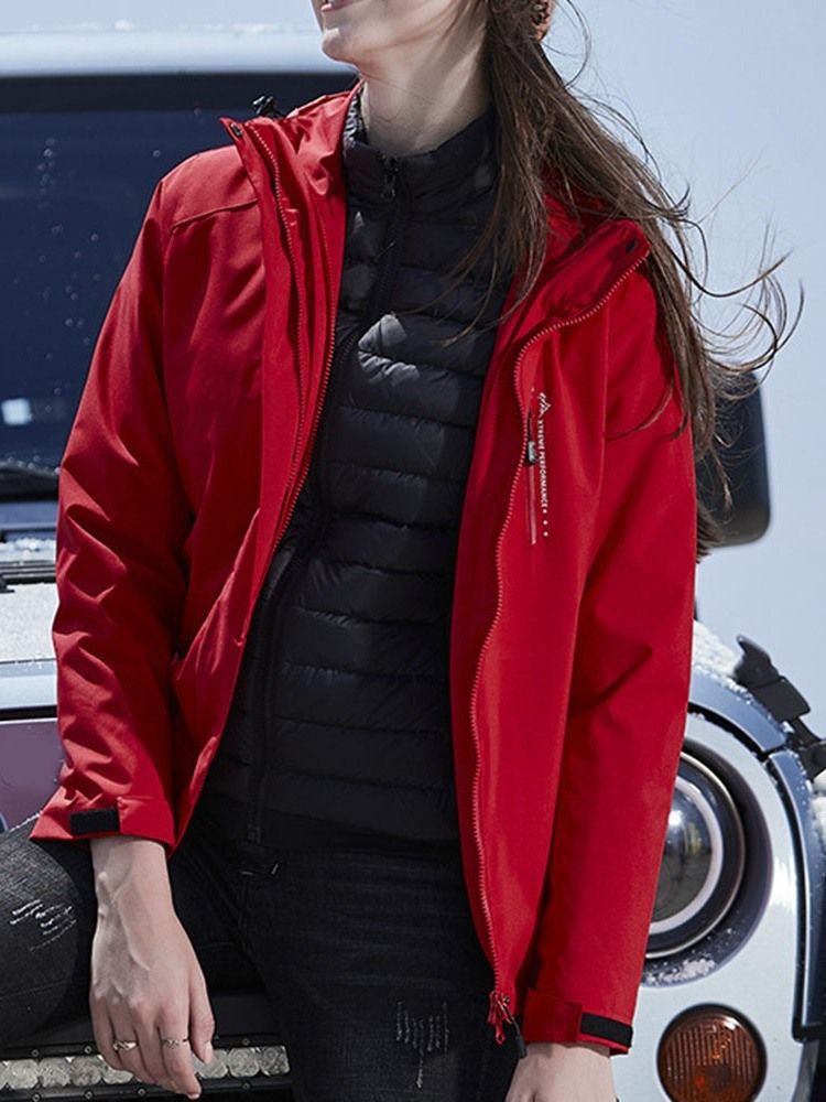 Termiska Fickor Camping Nylon Tvådelad Kostym Unisex Toppar