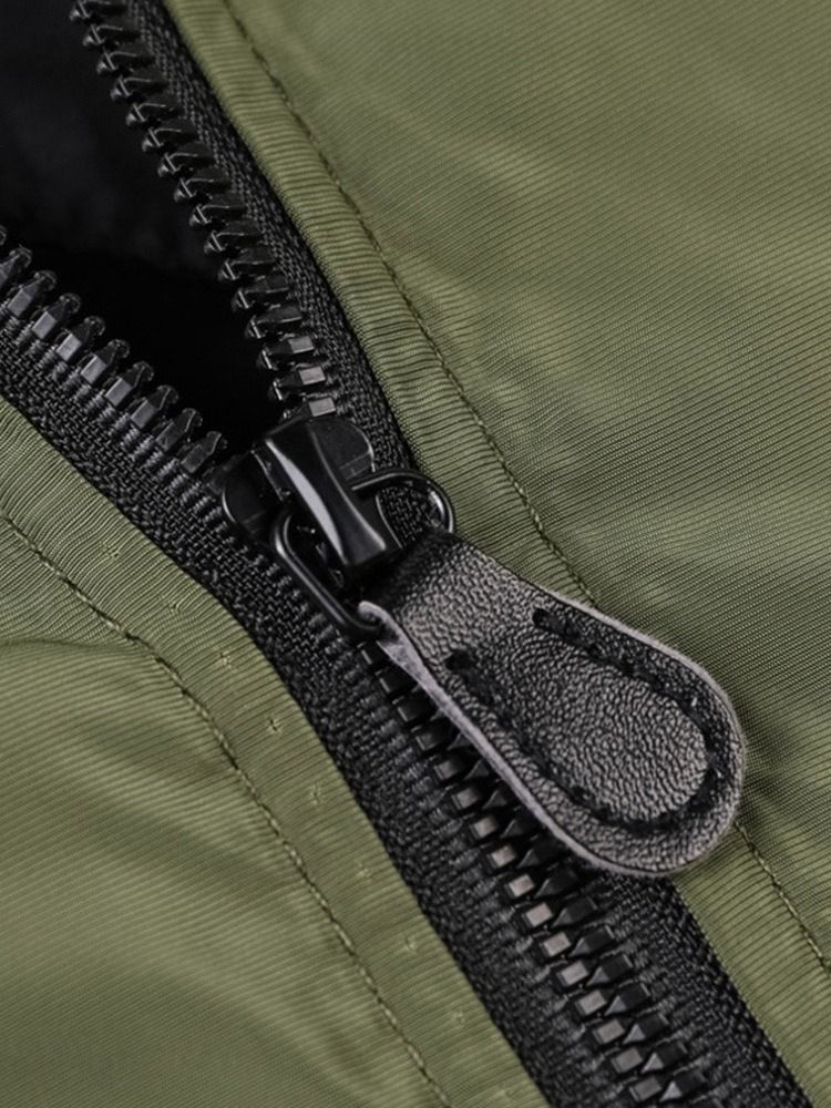 Tjock Stativ Krage Color Block Fashion Slim Jacka För Män