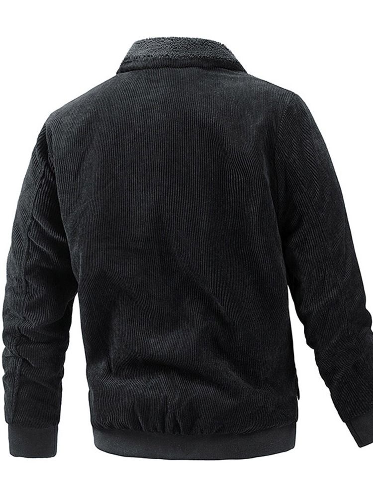 Tjock Vanlig Lapel Mode Höstjacka