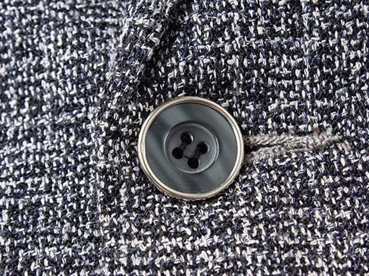 Vanlig Slim Small Fit Naggslag Lapel Basic Small Size Leisure Blazer För Män