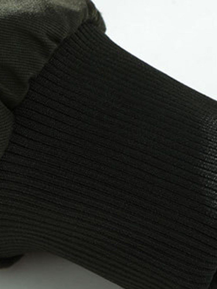 Vanlig Stativkrage Tjock Mäns Casual Zipper Jacka