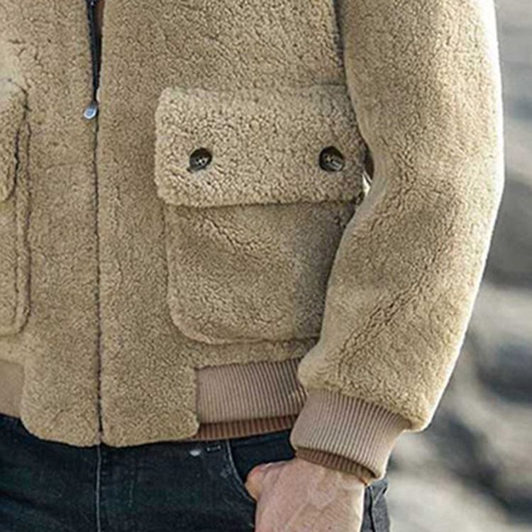 Vinterjacka Med Blixtlås I Fleece