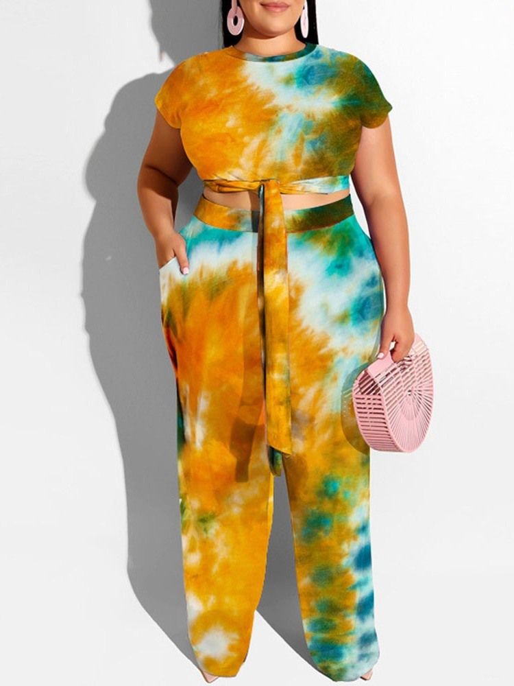 Byxor Casual Raka Tvådelade Set Dambyxor Set Plus Size