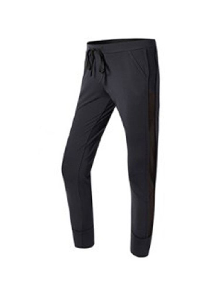 Dam Plus Size Fickor Solid Stripe Gym Sports Yoga Byxor