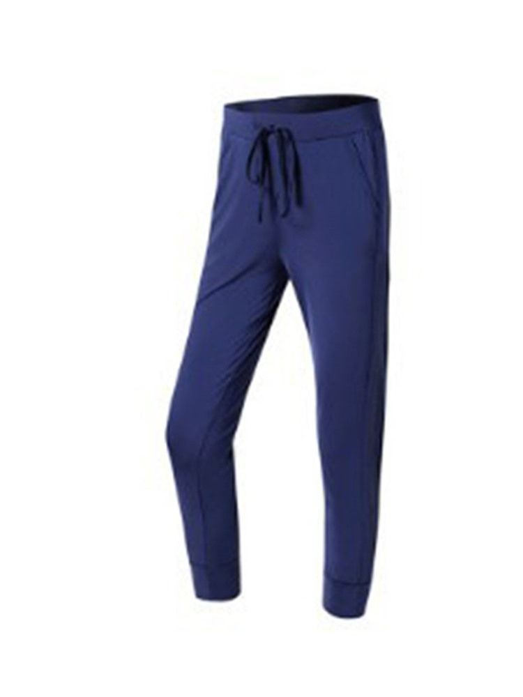 Dam Plus Size Fickor Solid Stripe Gym Sports Yoga Byxor