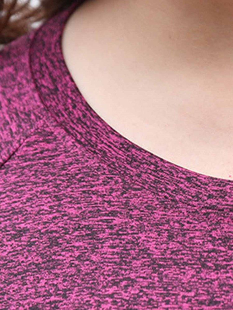 Damer I Plus Size Print Letter Kortärmade Sport Toppar