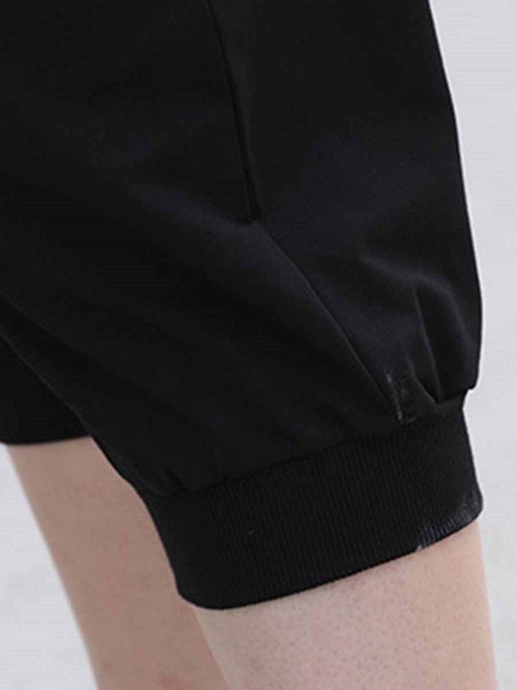Damfickor i plusstorlek Letter Mid-Calf Yoga Byxor