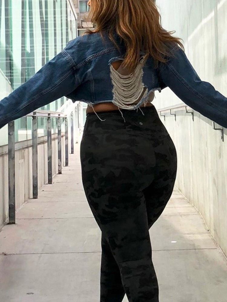 Långärmad Lös Enkelknäppt Sommarjacka Plus Size