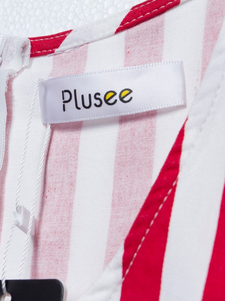 Plus Size Ärmlös Rundhalsad Asymmetrisk Pulloverklänning