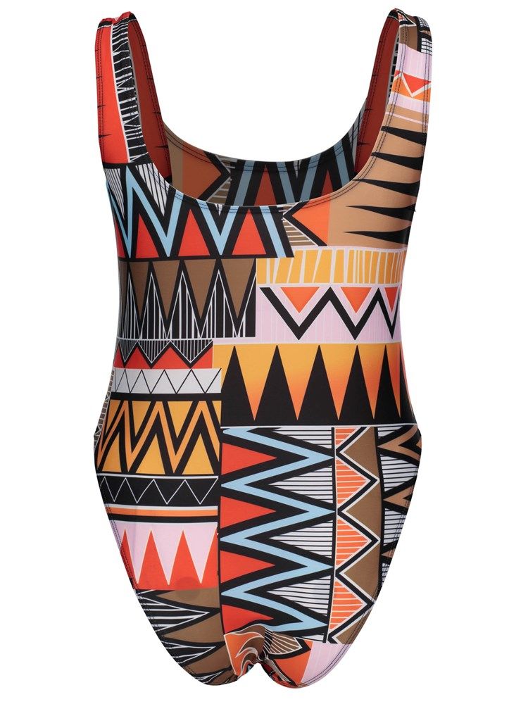 Spaghetti Strap Dashiki African Print Plus Size Badkläder