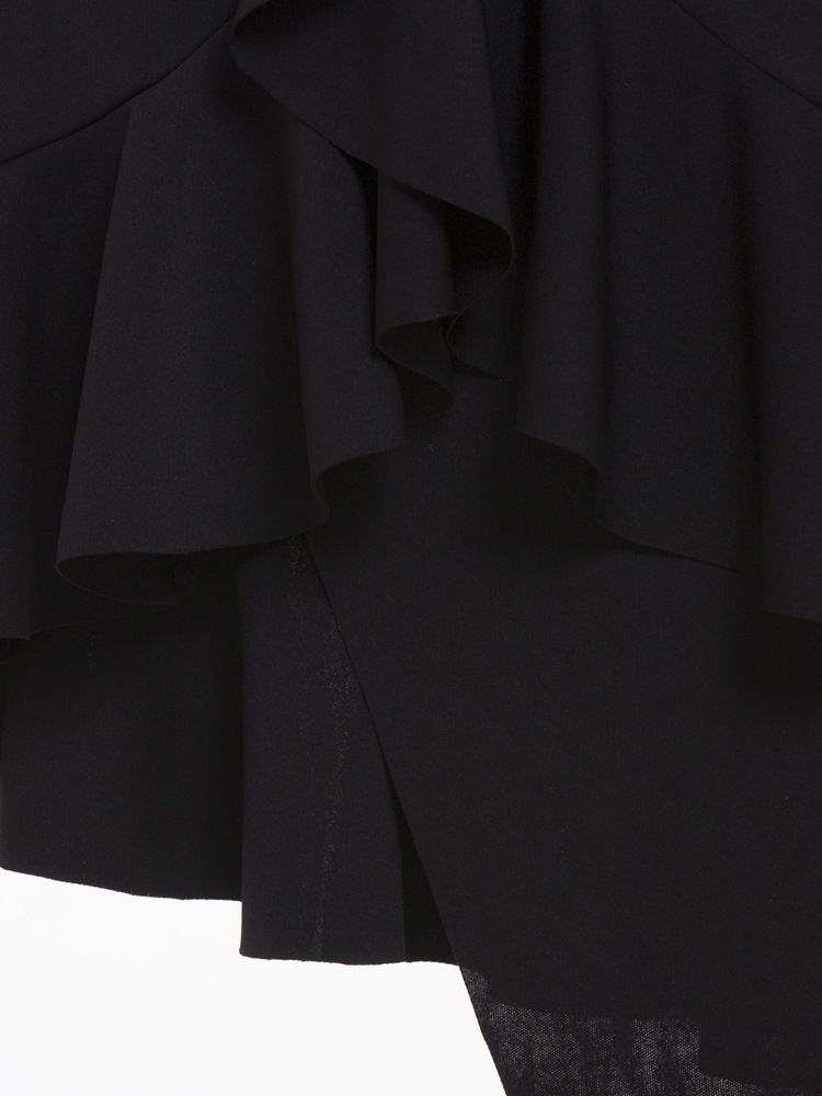 V-Ringad Volang Asymmetrisk Bodycon Klänning