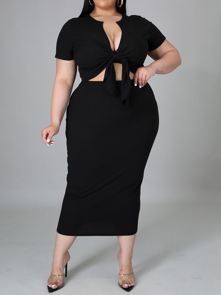 Western Kjol Enkel Bodycon Pullover I Två Delar