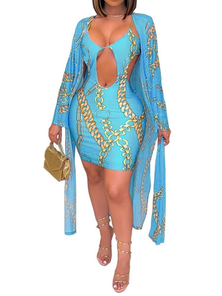 Above Knee Ärmlös Patchwork Pullover Sexig Bodycon Klänning