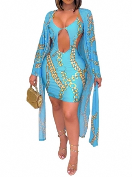 Above Knee Ärmlös Patchwork Pullover Sexig Bodycon Klänning
