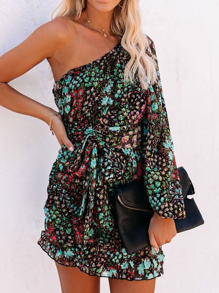 Above Knee Sned Krage Långärmad Mode Bodycon Klänning Bröllop Gästklänning