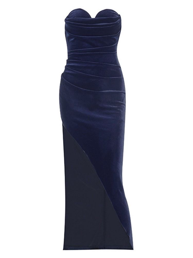 Ärmlös Ankellång Off Shoulder Bodycon Pullover Klänning