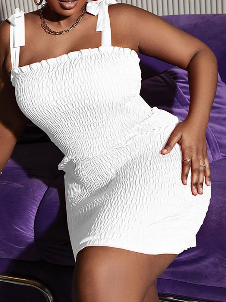 Ärmlös Västerländsk Bodycon-Klänning Med Snörning Ovanför Knä