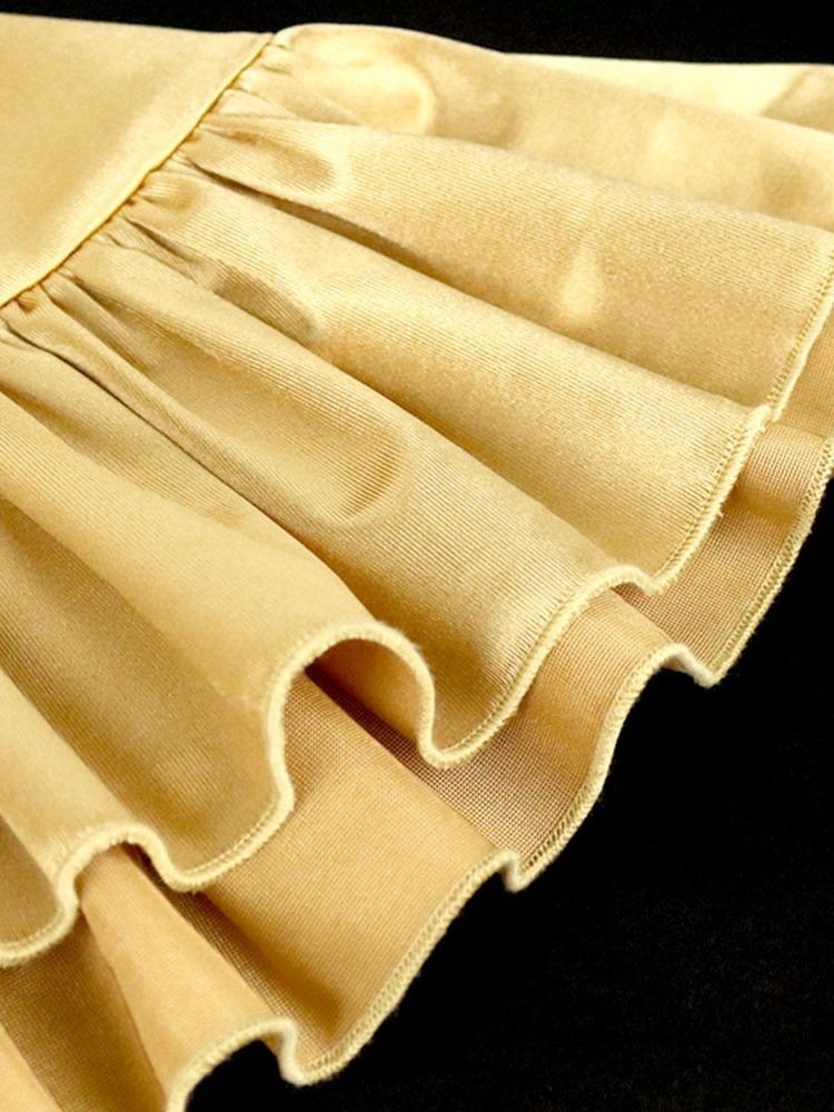 Ankellång Sned Krage Asymmetrisk Sommar Enkel Bodycon-Klänning