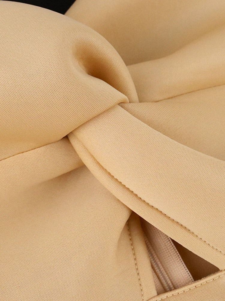 Asymmetrisk Kortärmad Mid-Kalv Hög Midja Pencil Bodycon Klänning