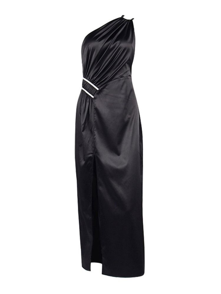 Asymmetrisk Mid-Kalf Ärmlös Mid Waist Fashion Bodycon Klänning