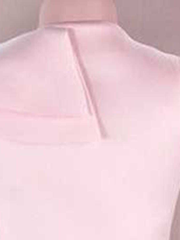 Asymmetrisk Rund Hals Cap Ärm Mid-Calf Mid Waist Sweet Klänning