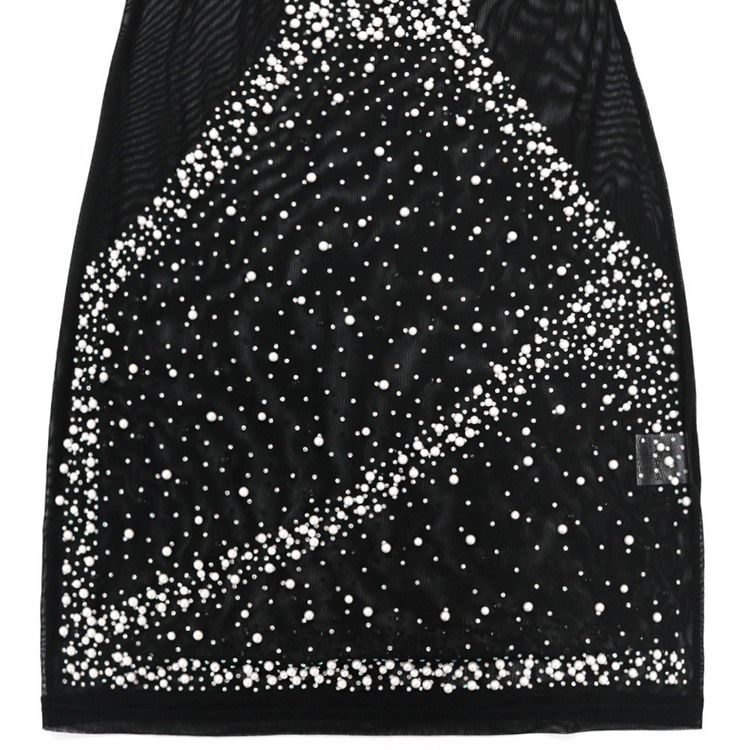 Bead Above Knee Långärmad Normal Fashion Bodycon Klänning