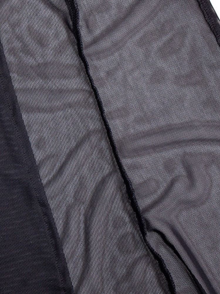 Golvlängd Med Snörning Ärmlös Enfärgad Bodycon-Klänning