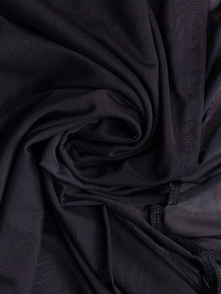 Golvlängd Med Snörning Ärmlös Enfärgad Bodycon-Klänning