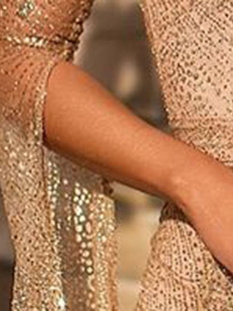 Golvlång Off Shoulder Split Plain Bodycon Klänning
