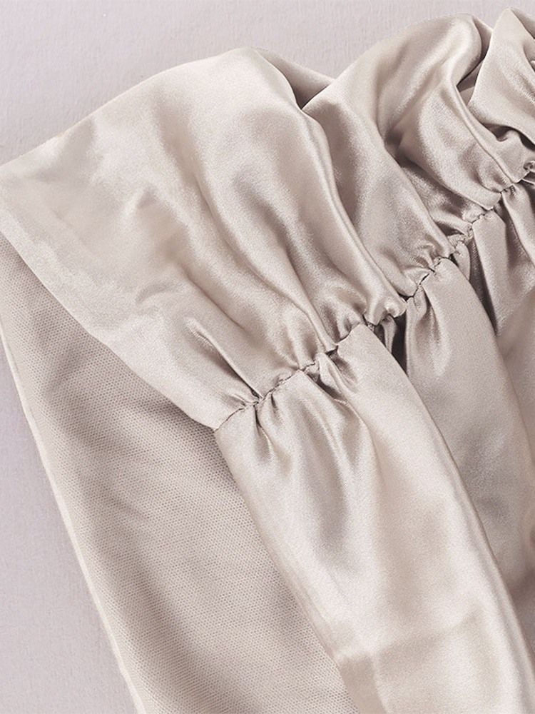 Långärmad Dragkedja Ovanför Knä Mode Bodycon Damklänning