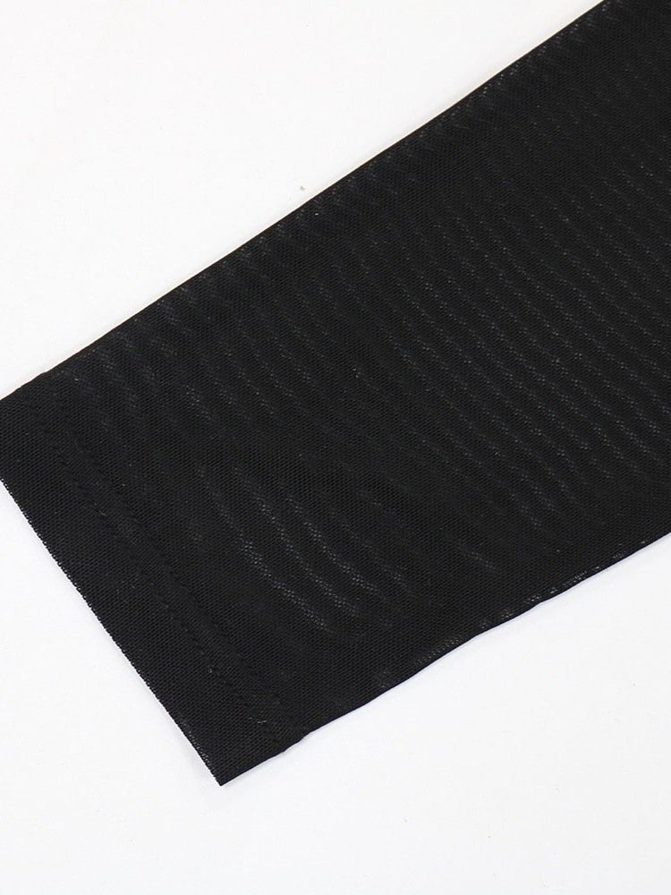 Långärmad Patchwork Stand Collar Spring Regular Bodycon Klänning