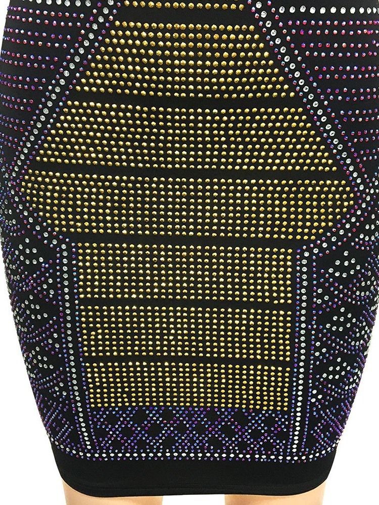 Långärmad Rund Hals Ovanför Knä Pullover Winter Bodycon Klänning