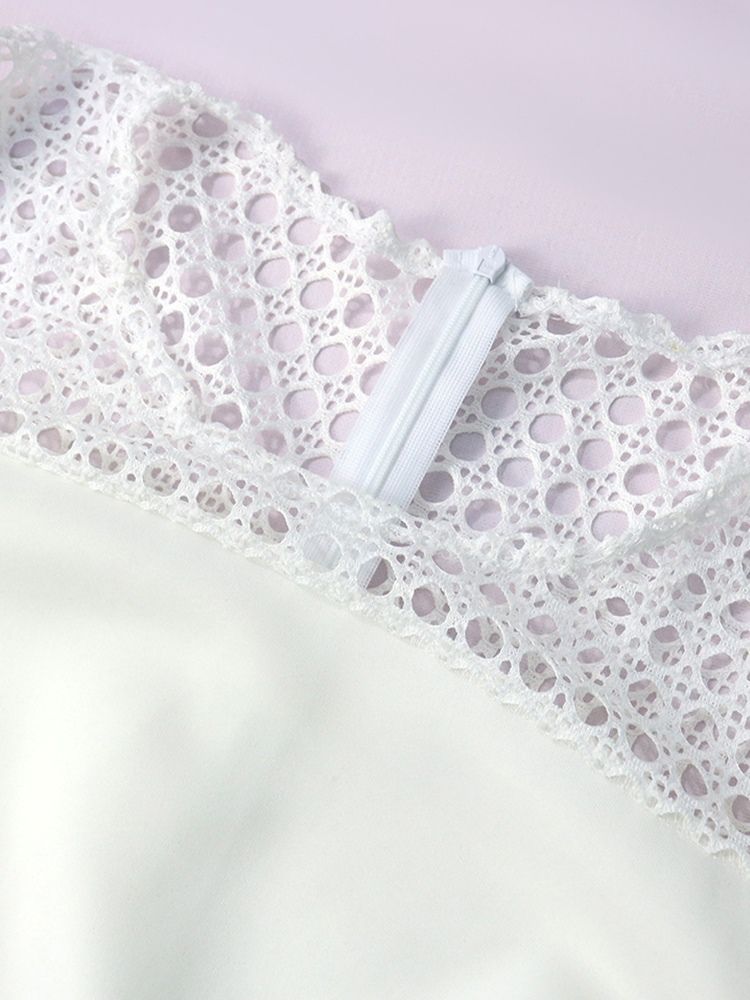 Långärmad Rundhalsad Hollow Bodycon Pullover Klänning