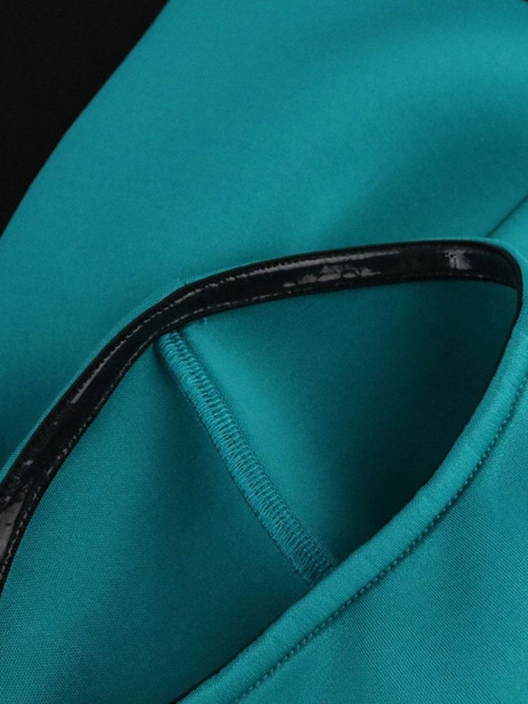 Mid-Calf Snedkrage Kortärmad Pullover Hög Midja Bodycon Klänning